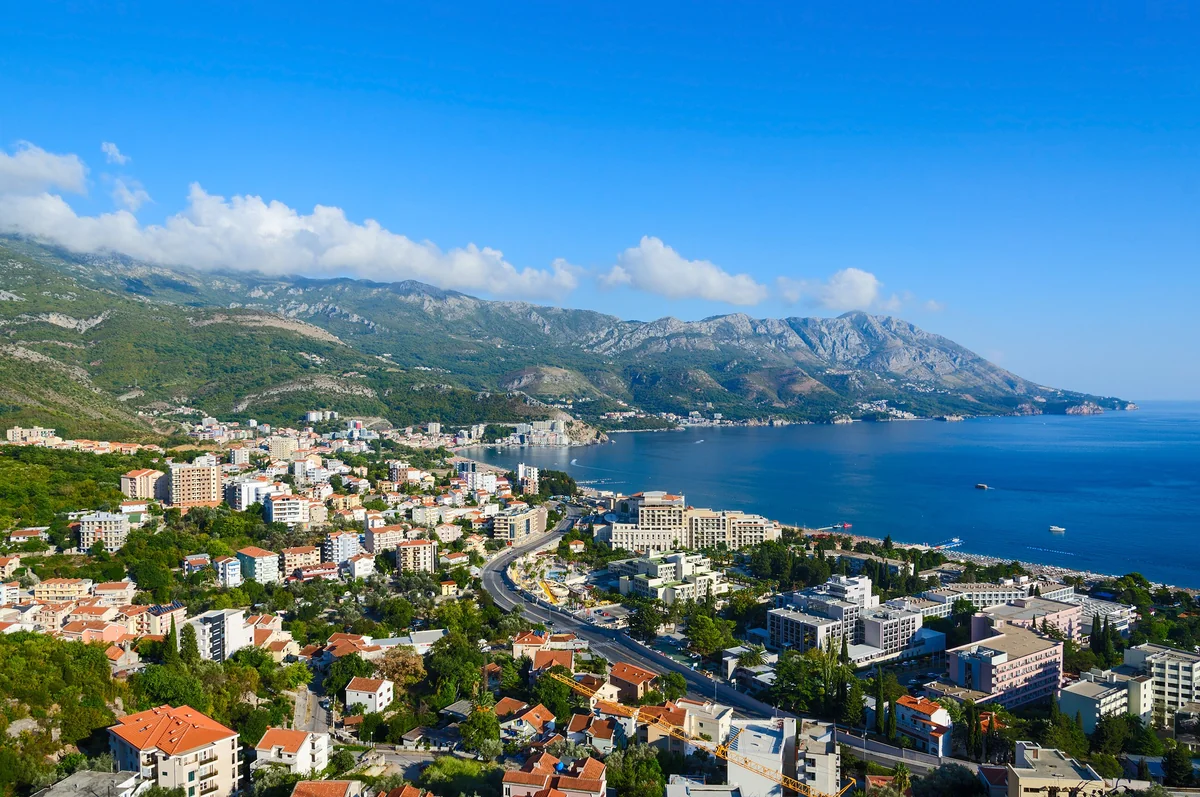 View of Becici - a perfect place to relax and enjoy your jacuzzi