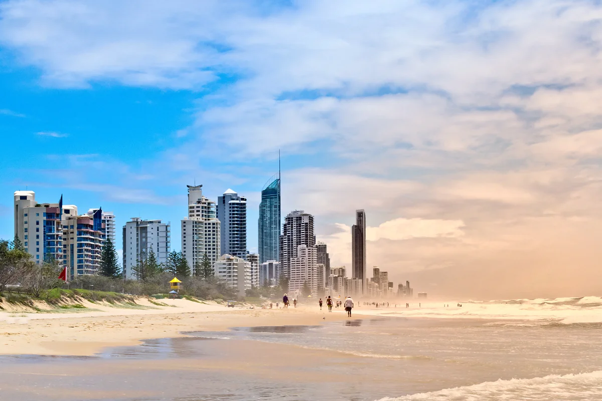 View of Broadbeach - a perfect place to relax and enjoy your jacuzzi