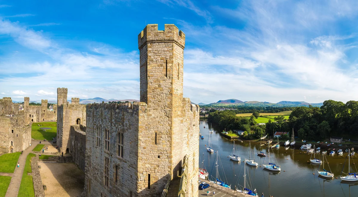 View of Caernarfon - a perfect place to relax and enjoy your jacuzzi