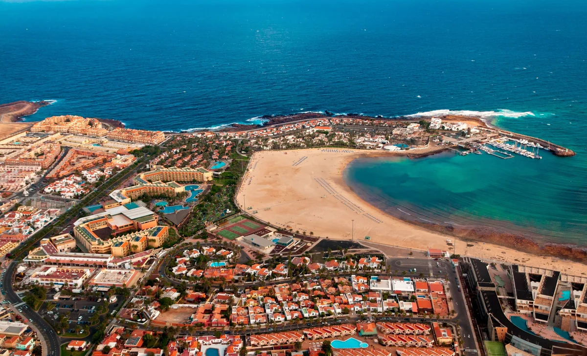 View of Caleta de Fuste - a perfect place to relax and enjoy your jacuzzi