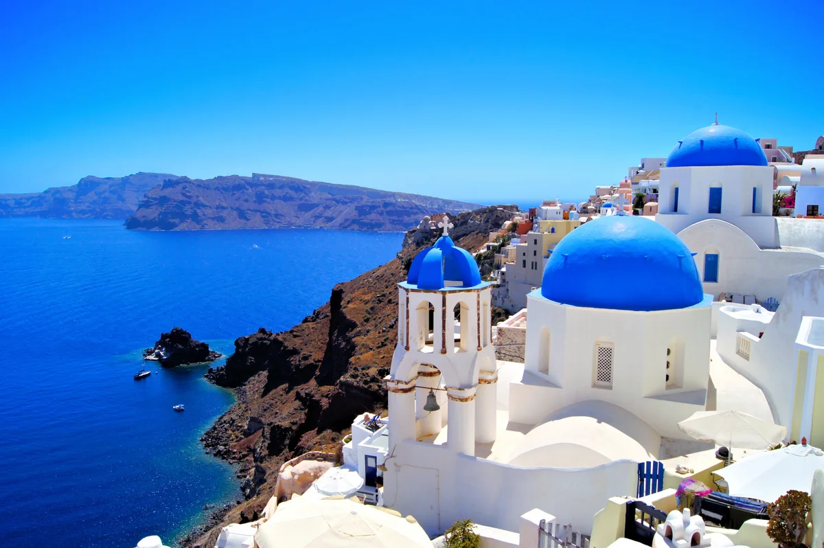 View of Fira - a perfect place to relax and enjoy your jacuzzi