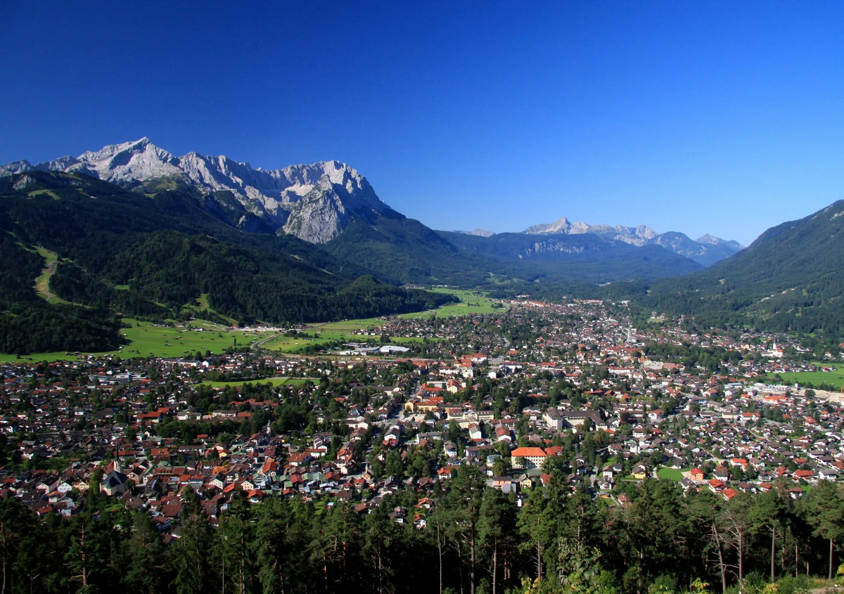 View of Garmisch - a perfect place to relax and enjoy your jacuzzi