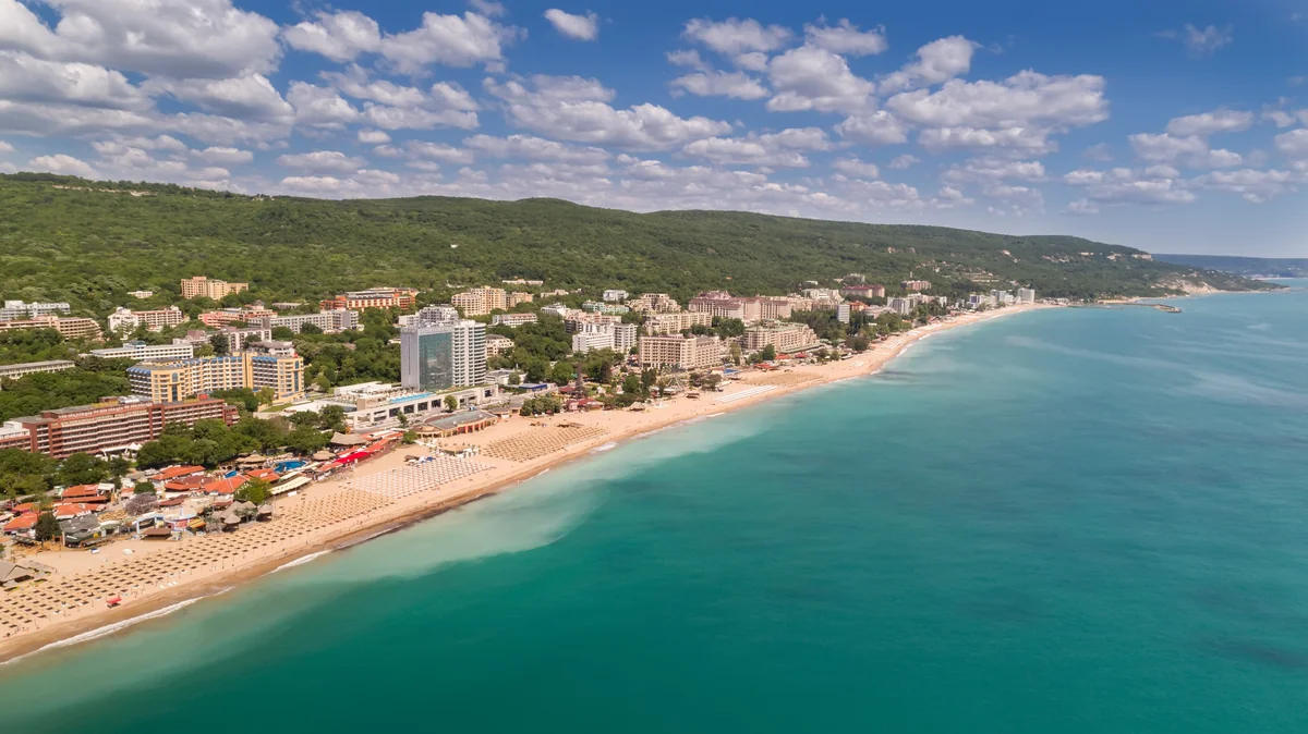 View of Golden Sands - a perfect place to relax and enjoy your jacuzzi