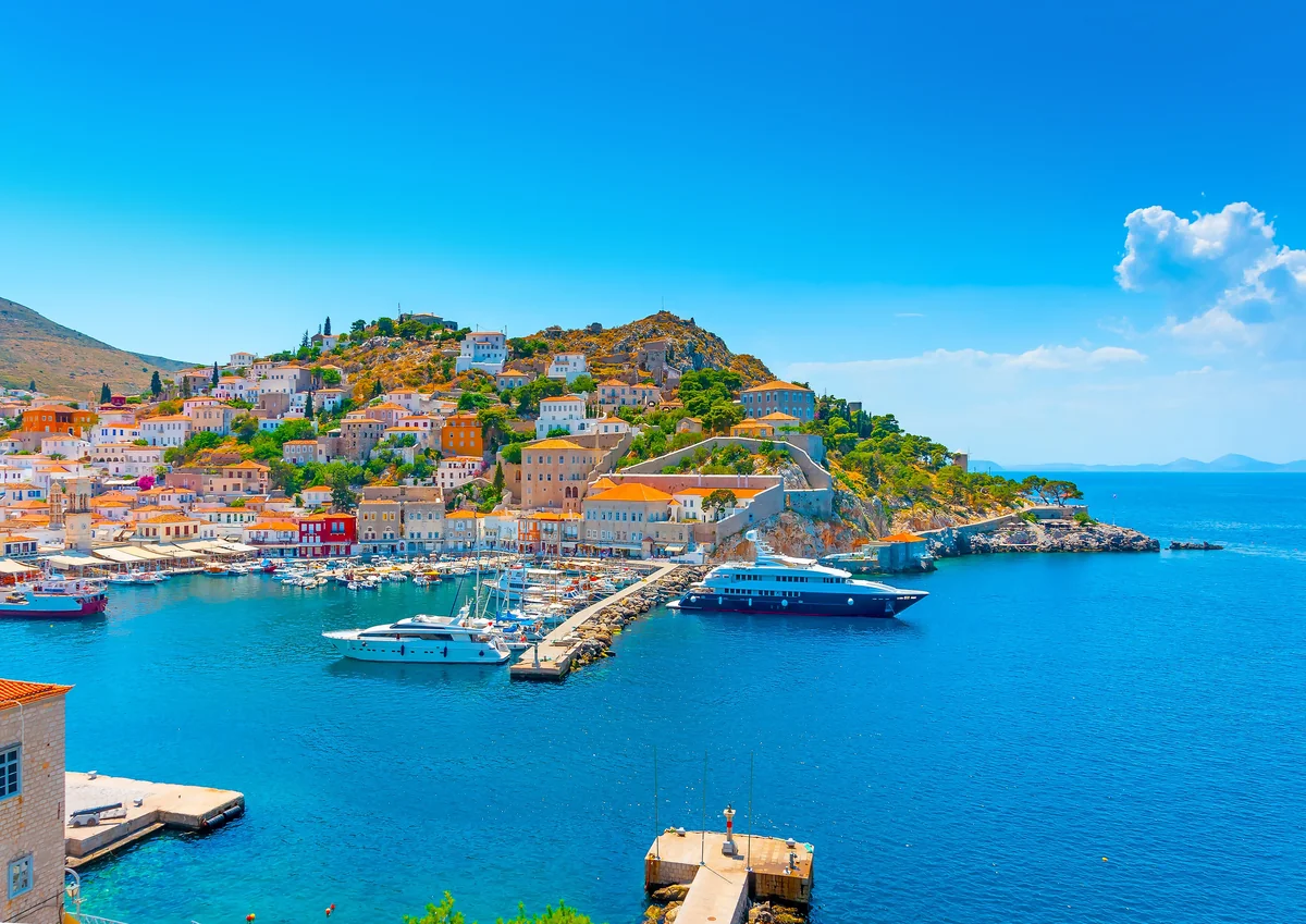 View of Hydra Island - a perfect place to relax and enjoy your jacuzzi