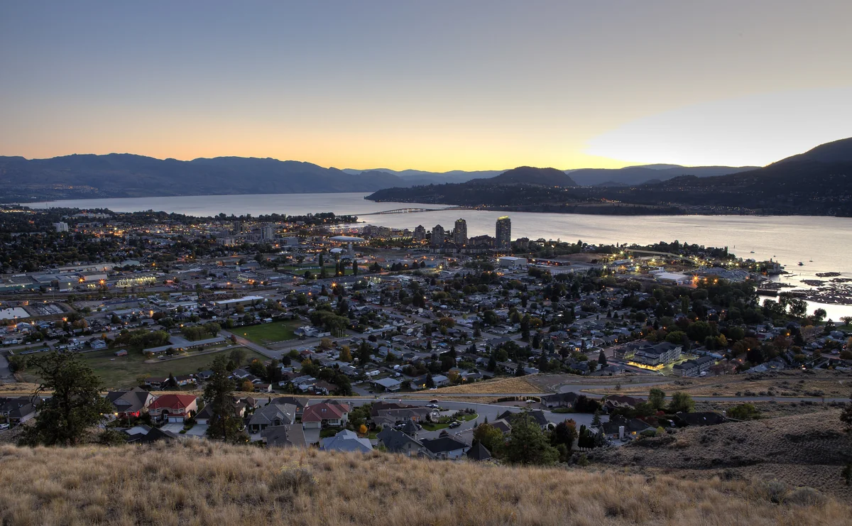 View of Kelowna - a perfect place to relax and enjoy your jacuzzi