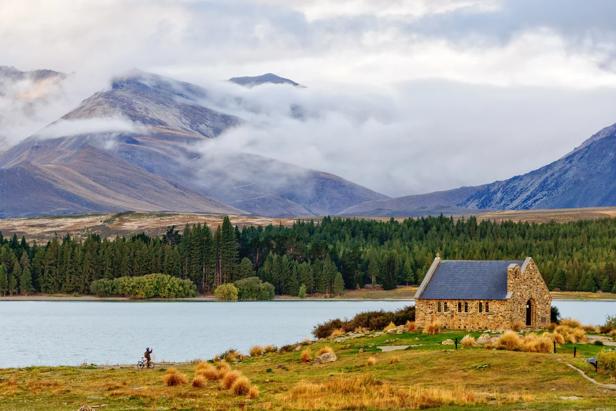 View of Lake Tekapo Village - a perfect place to relax and enjoy your jacuzzi