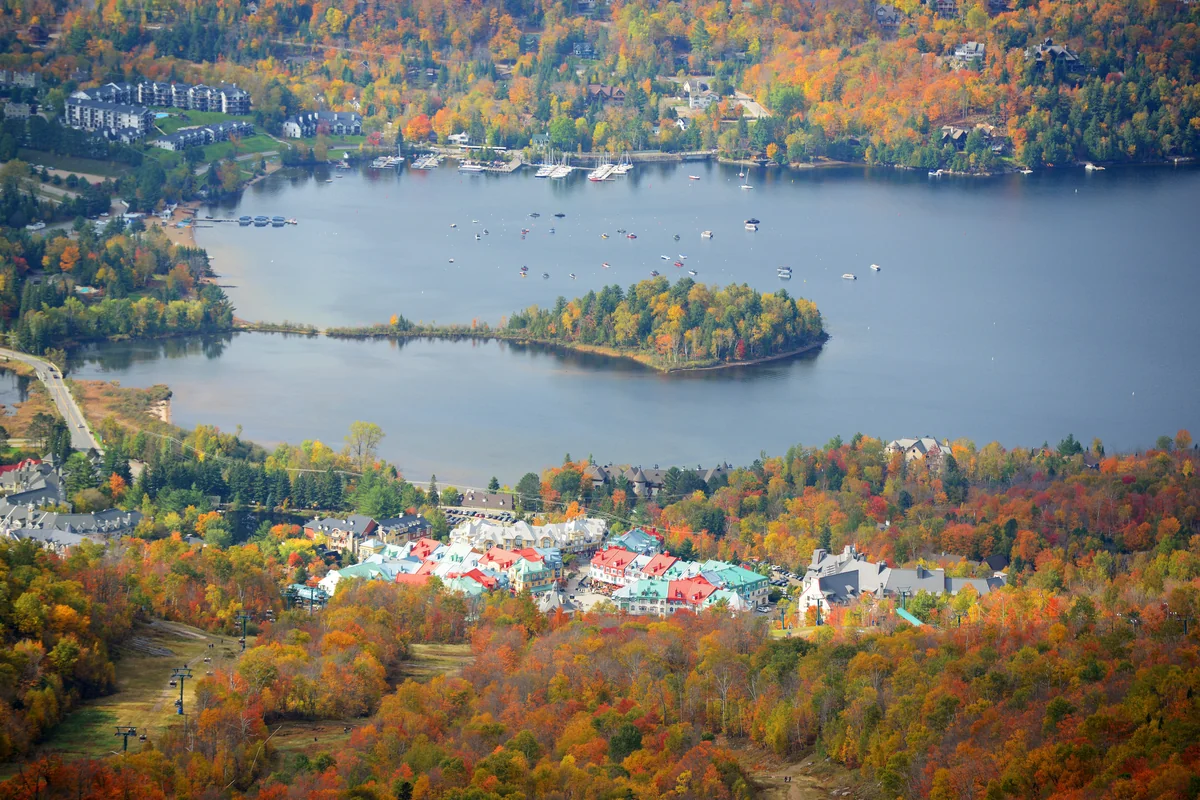 View of Mont-Tremblant - a perfect place to relax and enjoy your jacuzzi