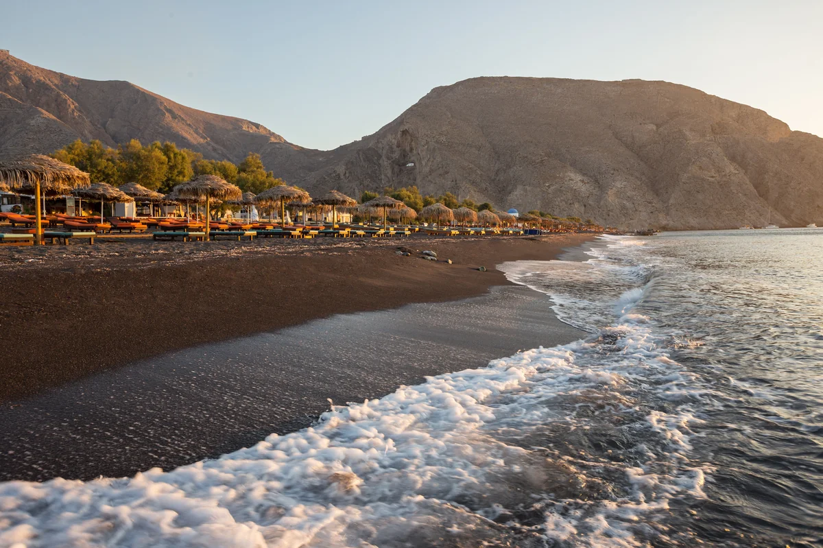 View of Perissa - a perfect place to relax and enjoy your jacuzzi