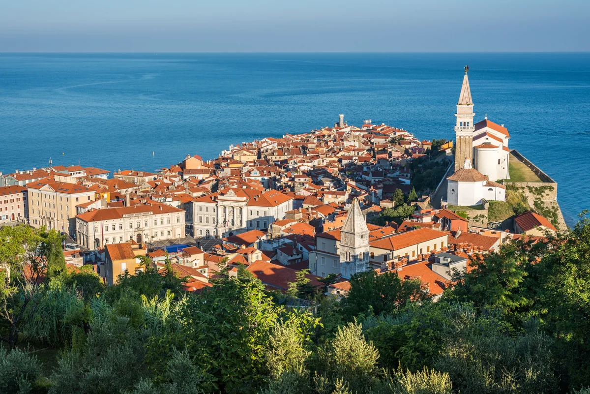 View of Piran - a perfect place to relax and enjoy your jacuzzi