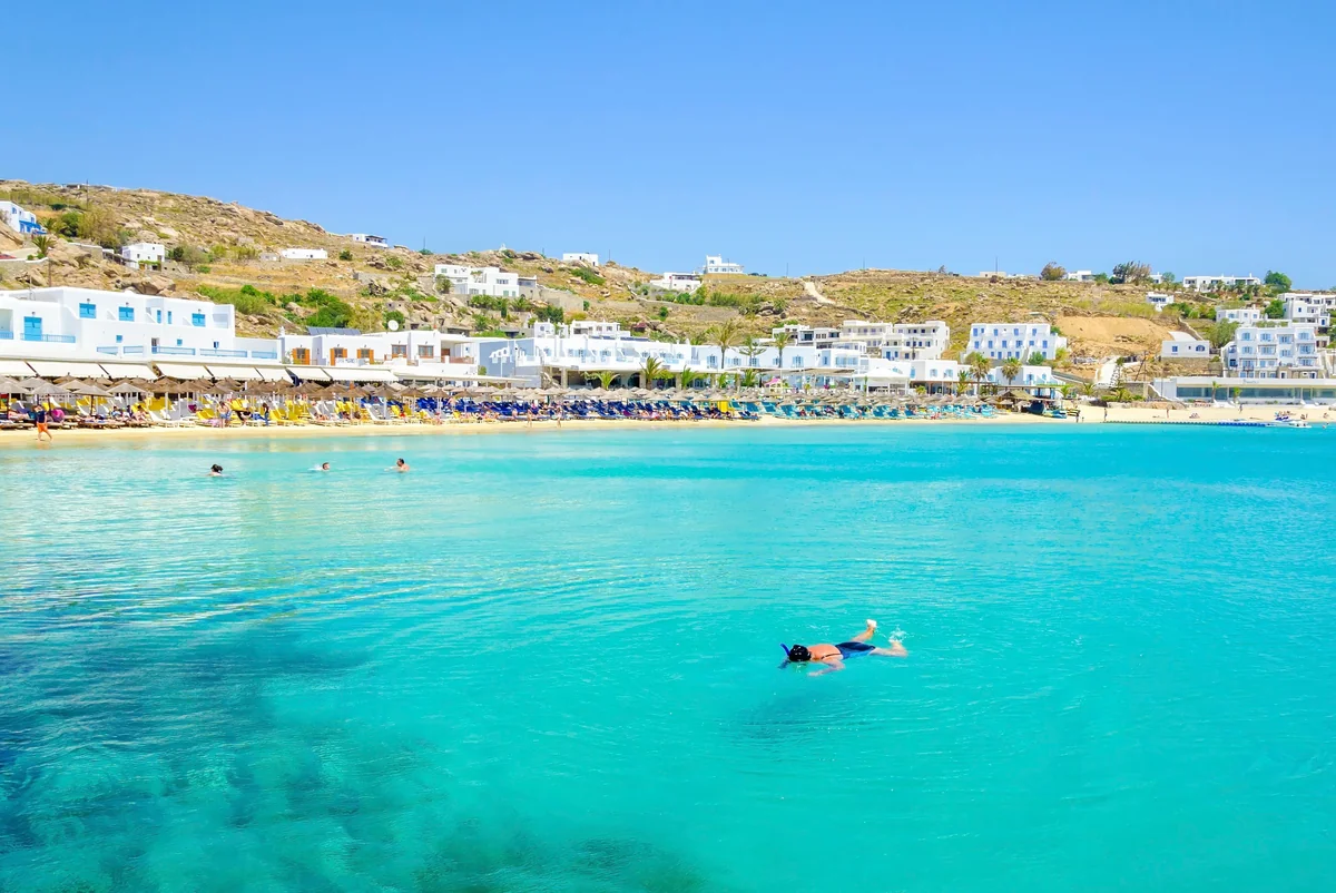 View of Platis Yialos - a perfect place to relax and enjoy your jacuzzi