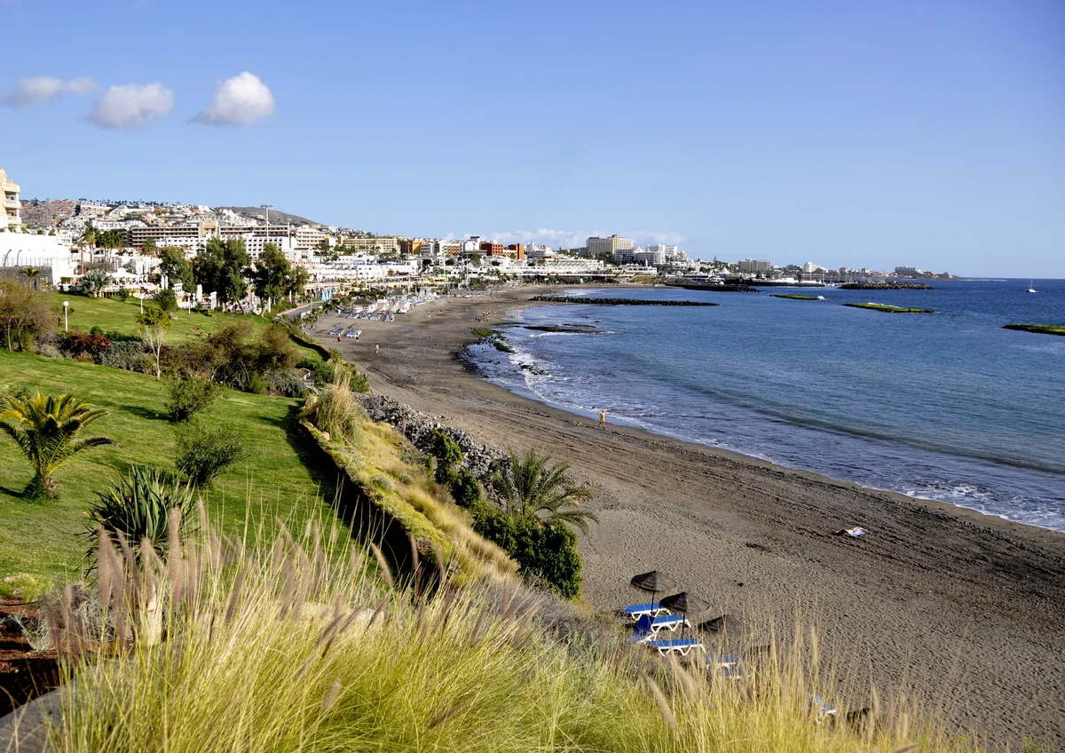 View of Playa de las Américas - a perfect place to relax and enjoy your jacuzzi
