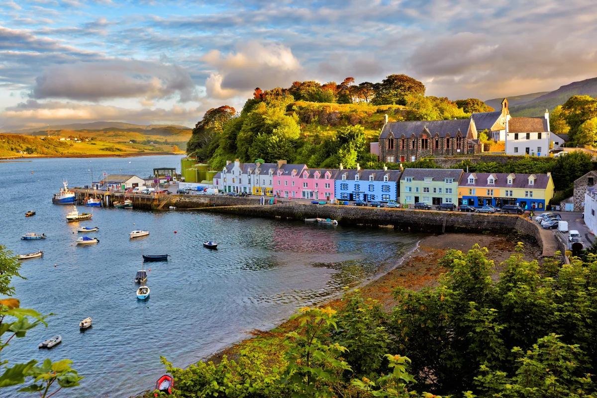 View of Portree - a perfect place to relax and enjoy your jacuzzi