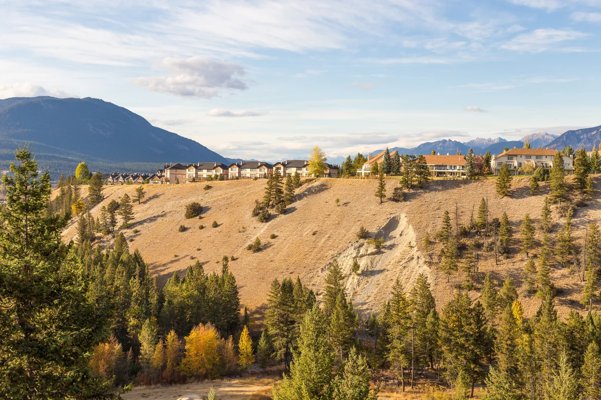 View of Radium Hot Springs - a perfect place to relax and enjoy your jacuzzi