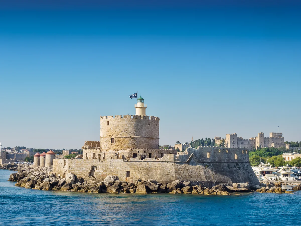 View of Rhodes Town - a perfect place to relax and enjoy your jacuzzi