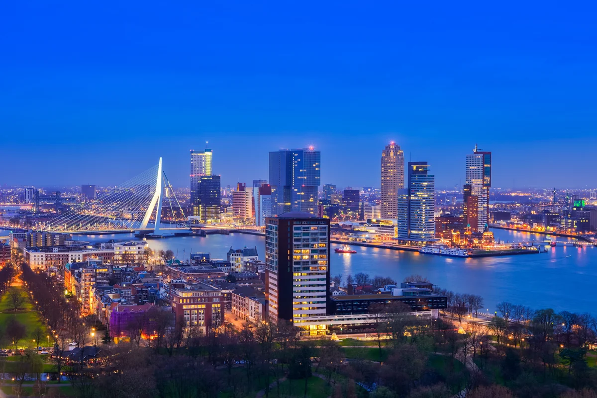 View of Rotterdam - a perfect place to relax and enjoy your jacuzzi