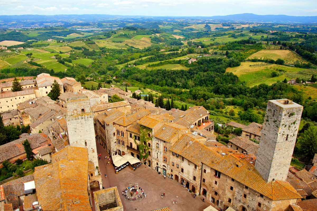 View of San Gimignano - a perfect place to relax and enjoy your jacuzzi