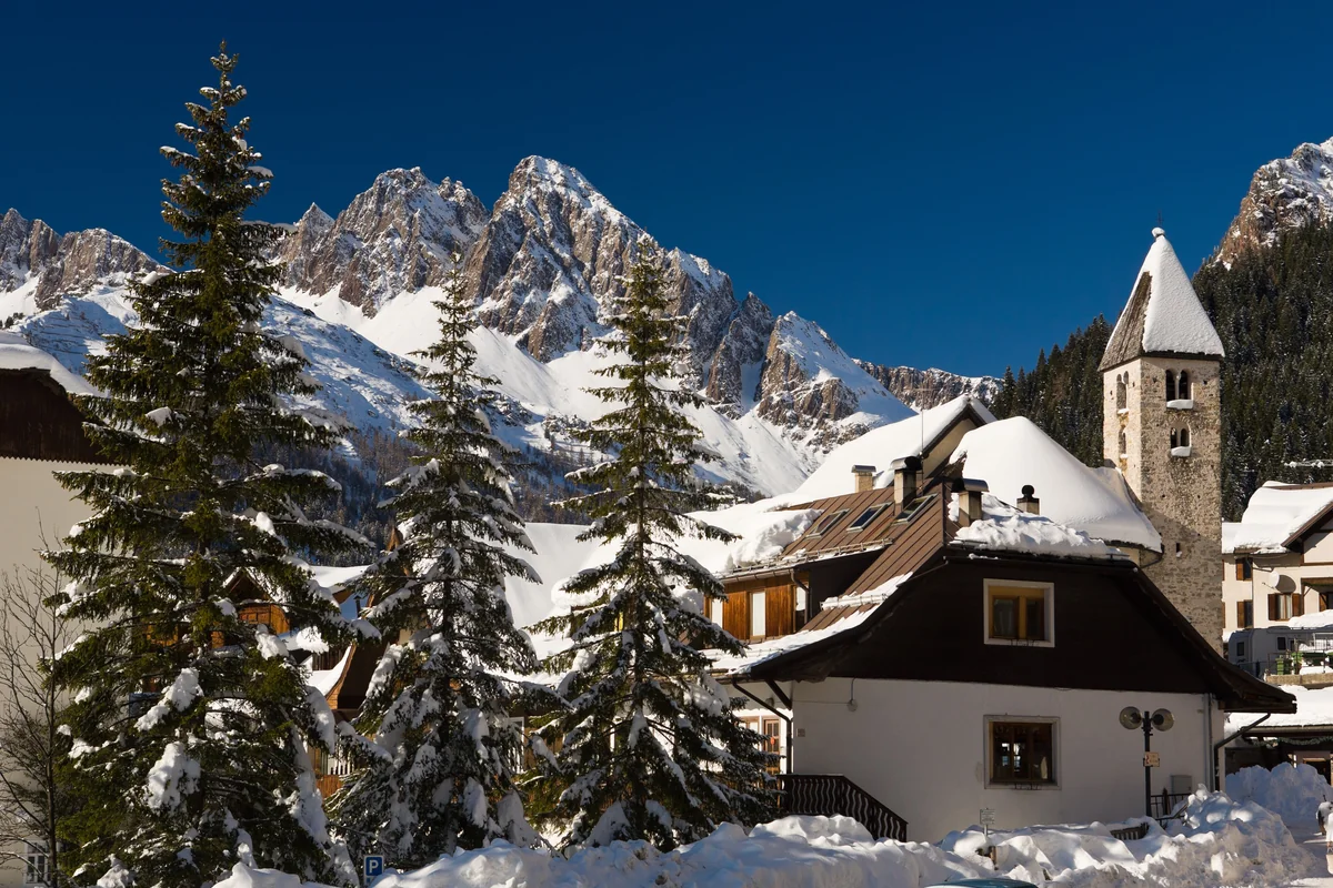 View of San Martino di Castrozza - a perfect place to relax and enjoy your jacuzzi