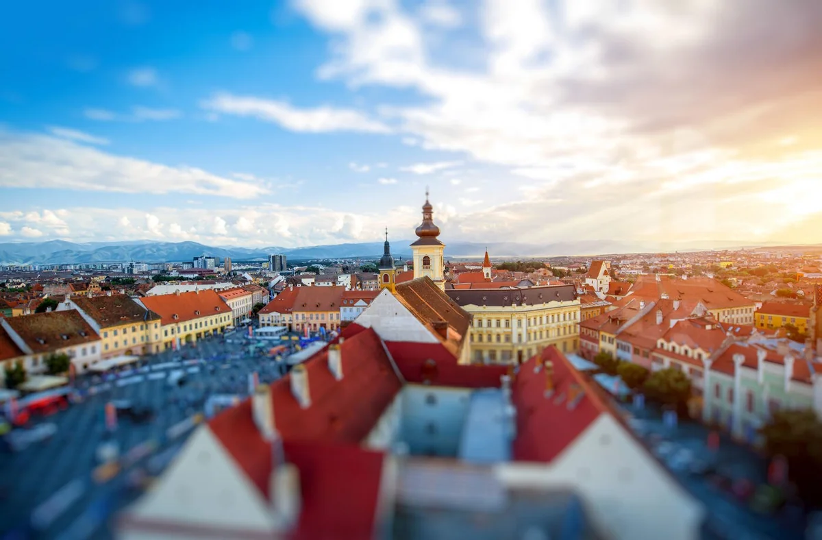 View of Sibiu - a perfect place to relax and enjoy your jacuzzi
