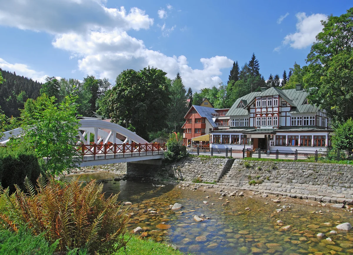 View of Špindleruv Mlýn - a perfect place to relax and enjoy your jacuzzi