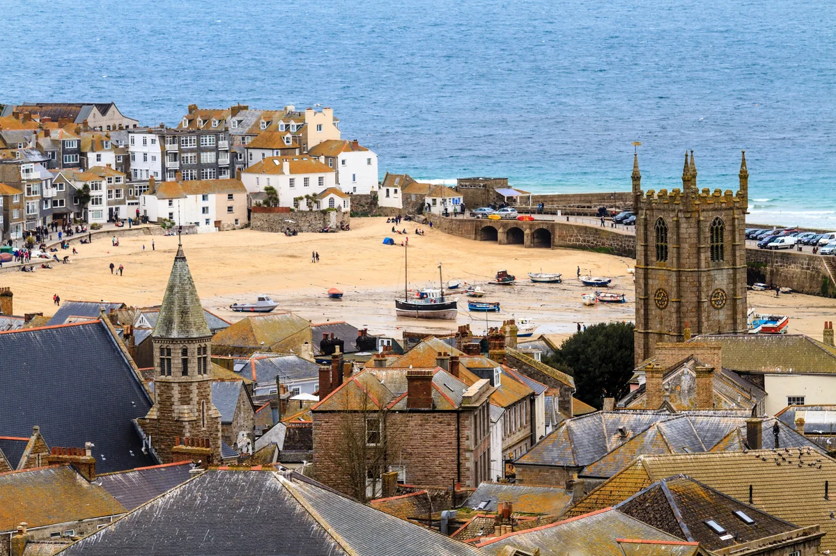 View of St Ives - a perfect place to relax and enjoy your jacuzzi