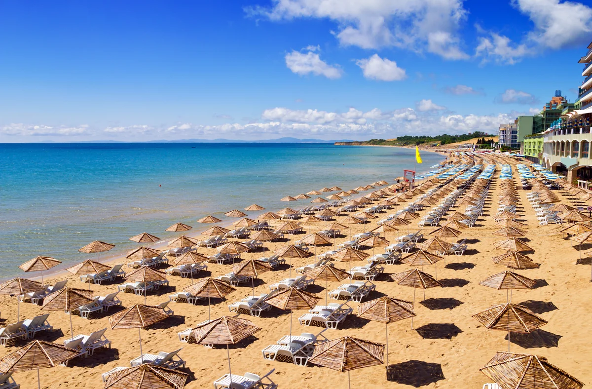 View of Sunny Beach - a perfect place to relax and enjoy your jacuzzi